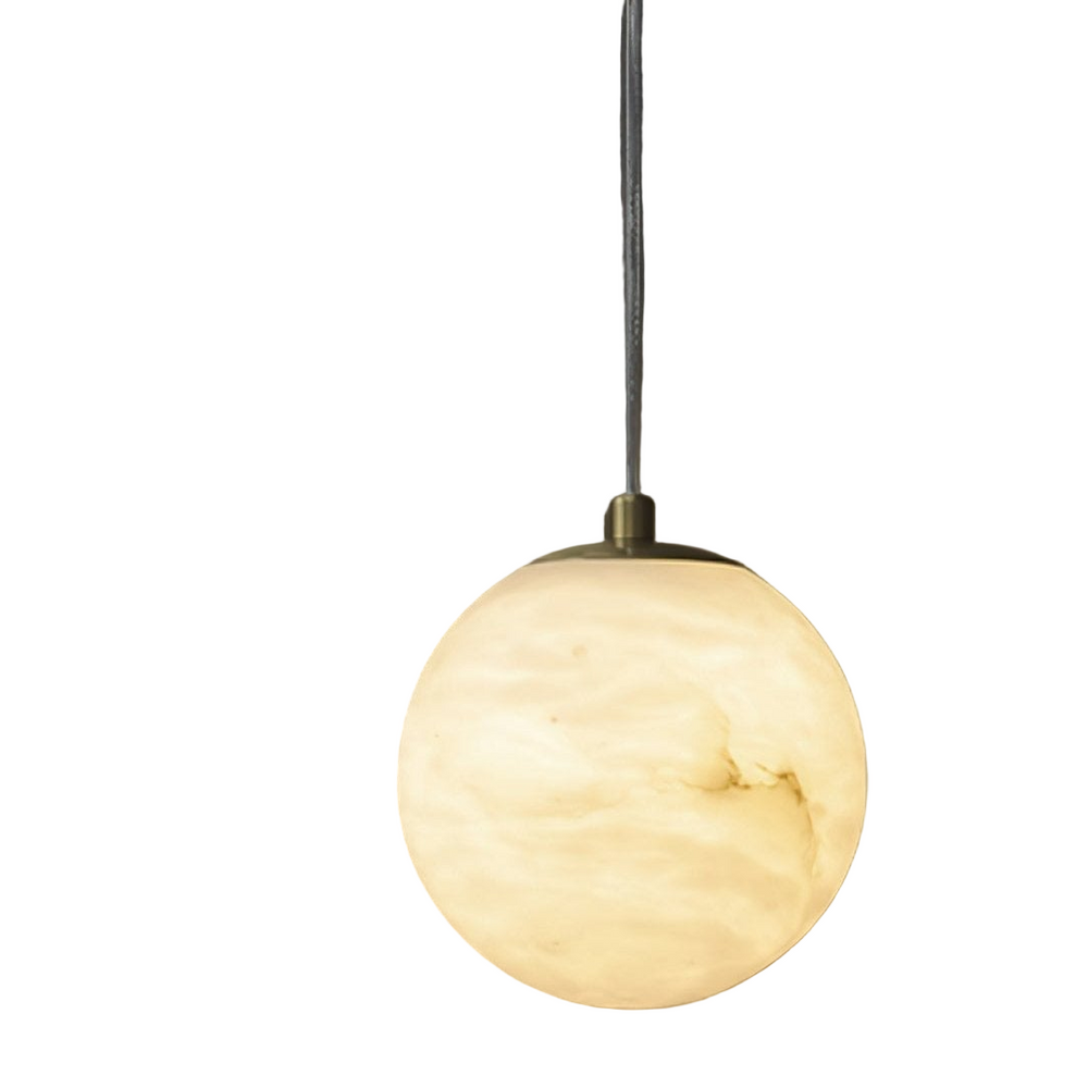 alabaster globe pendant light Black Dia 12 cm (4.72")