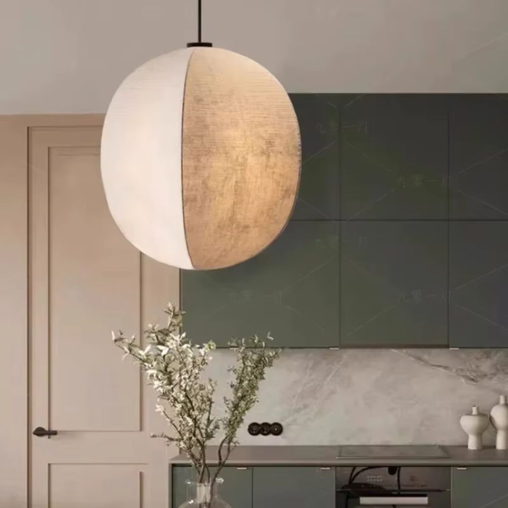 Japandi Fabric Pendant Light