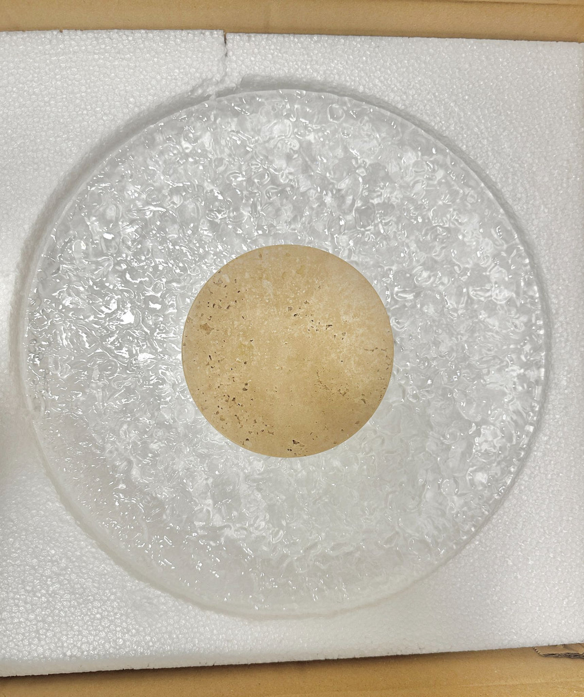Acrylic Travertine Creative Wall Light real product photo 1