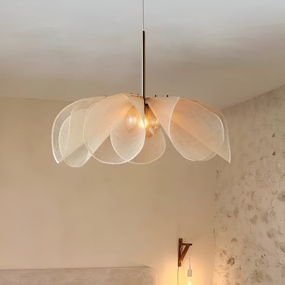 Fleur Nordic fabric flower pendant light, Ø60 cm (23.62")
