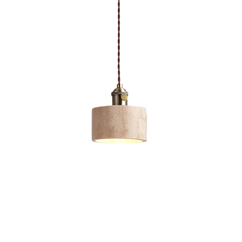 alagusmo travertine pendant light Model B — Dia 12 cm (4.72") x H 18 cm (7.09")