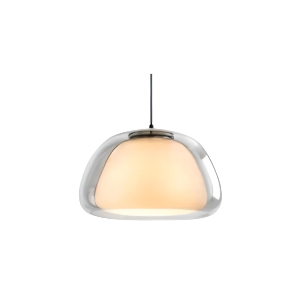 Soho dome glass pendant light in clear glass