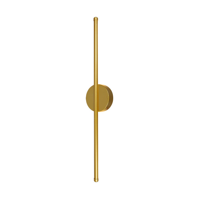 Modern linear aluminium wall light in black, 80 cm (31.50"), center mounting