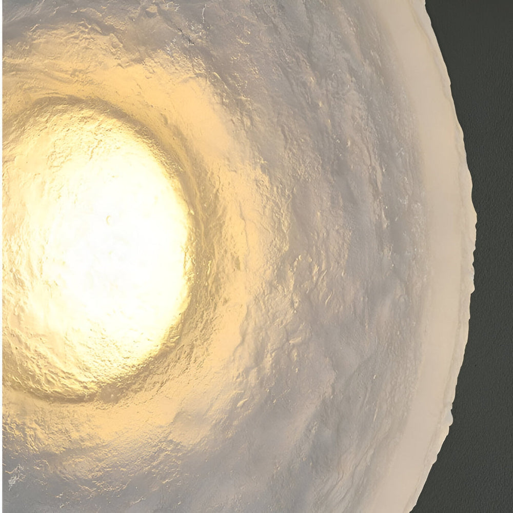 Seren Nordic round resin LED wall light, Ø30 cm (11.81")