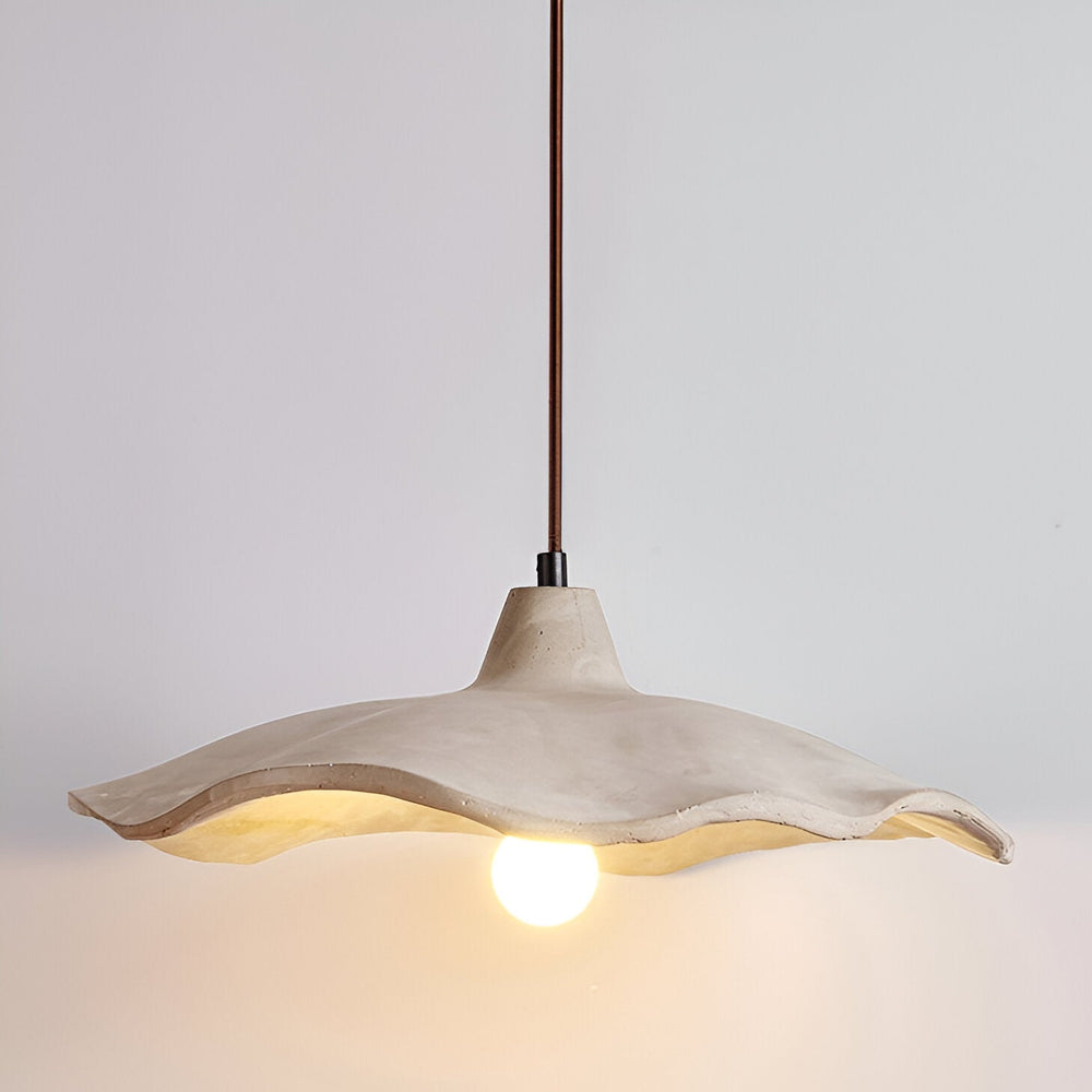 Nordic Wabi-Sabi Flower-Shaped Cement Pendant Light — Lubrel minimalist lighting