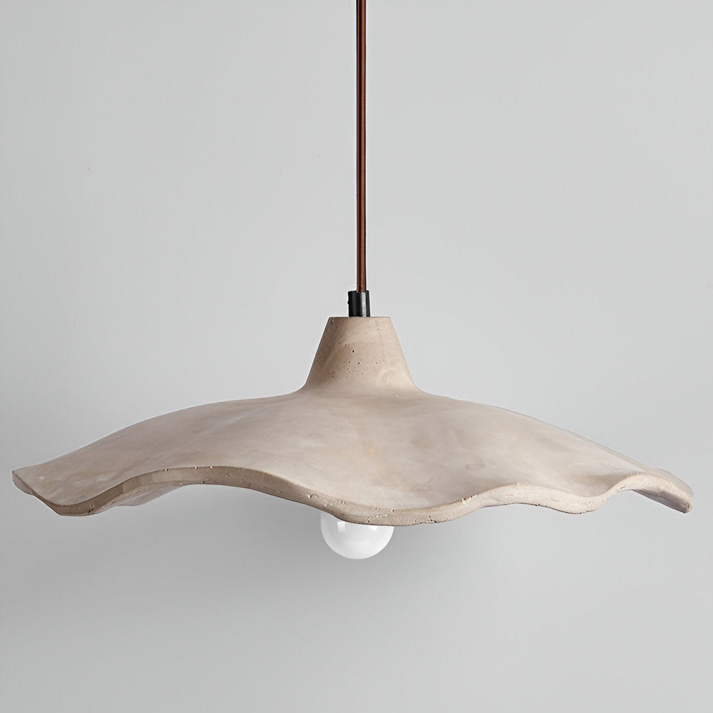Nordic Wabi-Sabi Flower-Shaped Cement Pendant Light — Lubrel minimalist lighting