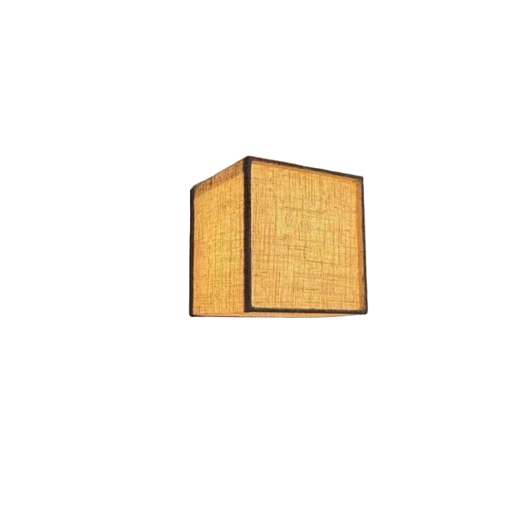 Wabi-sabi fabric wall light in white or linen for calm dining area