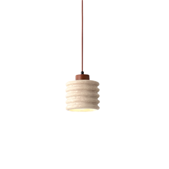 cream travertine pendant light main view