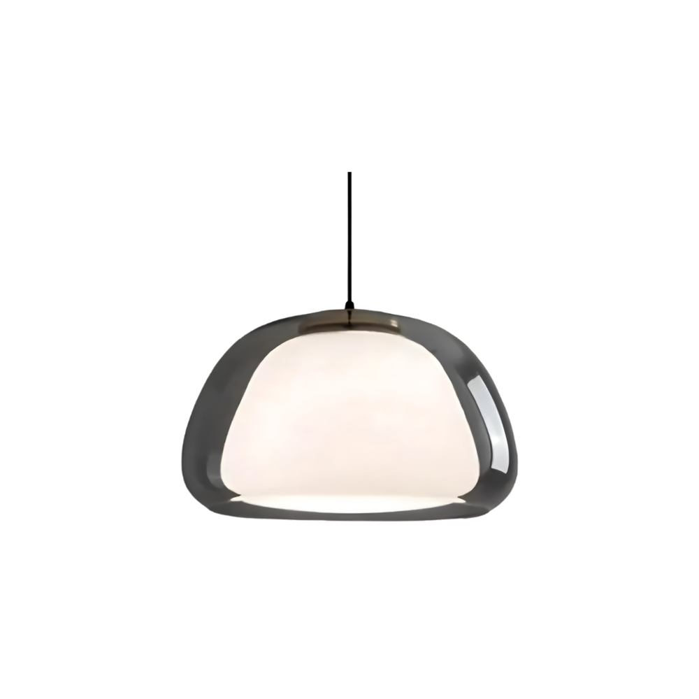 Soho dome glass pendant light in smoky glass