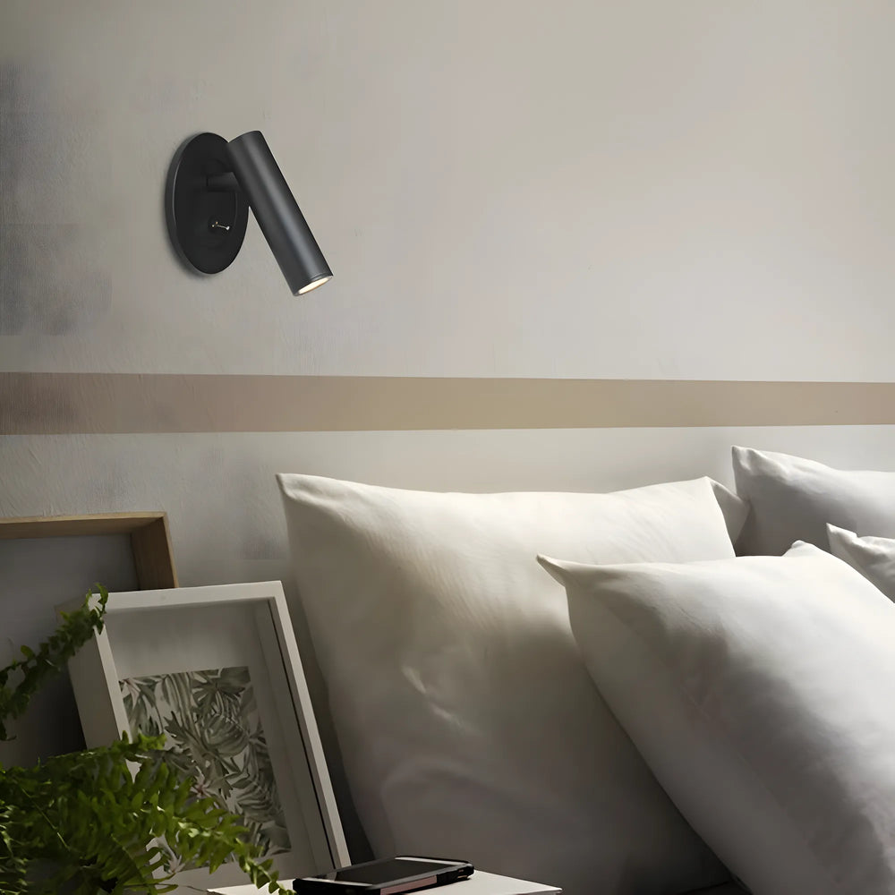Nordic LED bedside reading light with directional adjustable head
